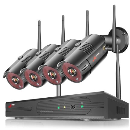 Night Owl Wired 16-CH 1TB DVR Security System with 8 Bullet 1080p FHD Cameras – Black/White:
