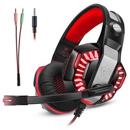 Micolindun Gaming Headset for Xbox One, PS4, PC, Over Ear Gaming Headphones with Noise Cancelling Mic